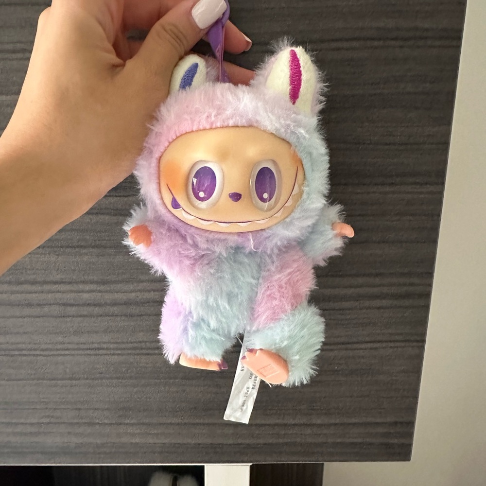 Colorful Plush Labubu Monster Keychain